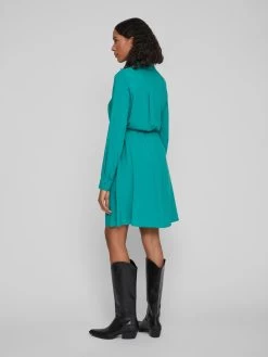 Vila Blousejurken Blousejurk Paya Dames Blauw -Vila f1ba86ebcd28ec70fb8b9170fca5e3c4