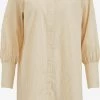 Vila Lange Blouses Blouse Gitzy Dames Sand / Natuurwit -Vila f1e3769dc9a12b60de722ed7bf46a455