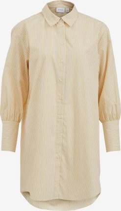 Vila Lange Blouses Blouse Gitzy Dames Sand / Natuurwit