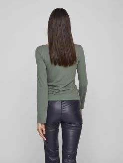 Vila Longsleeves Shirt EMILIE Dames Olijfgroen -Vila f3df54519939c12b681e2dde372c4c7a