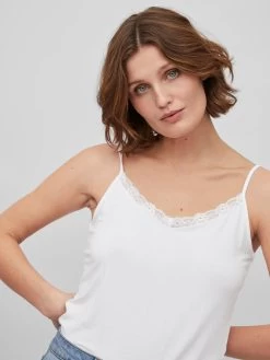 Vila Kanten Tops Top DAISY Dames Wit -Vila f5ec0f511266e94cd12b8ca4d29aa717