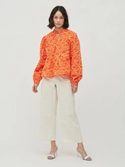 Vila Overhemden Blouse Dames Oranje -Vila f6797d6cf946eee921c13219112ddd44