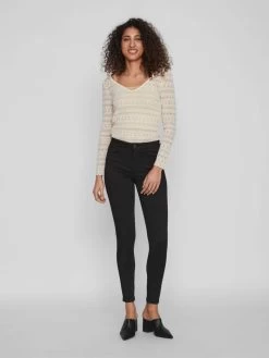 Vila Jeans Skinny Jeans Stay Dames Zwart -Vila f6c6f81e7b29883c4cfed06768f20656