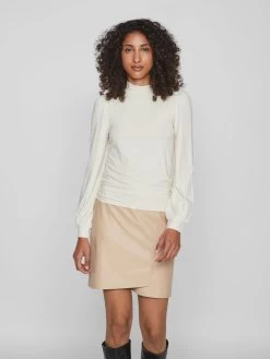 Vila Longsleeves Shirt Dames Wit -Vila f7cafd725cb6f7f12d09d0c965e3123a