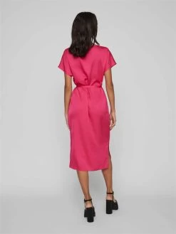 Vila Midi Jurken Jurk Dames Magenta 9 Vila Midi Jurken Jurk Dames Magenta -Vila f7da4bbe8b4a4230a06786975930cd36