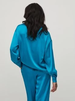 Vila Overhemden Blouse Dames Azuur -Vila f83361d748c213b77cca6fc1916a3072