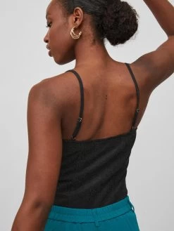 Vila Crop Tops Top Dana Dames Zwart -Vila f842d1f5ee1ce00fc03836df373da308