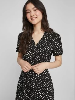 Vila Blousejurken Blousejurk Dames Zwart -Vila f874dfa0710ccbe1ea2f2d8fc6b7961d