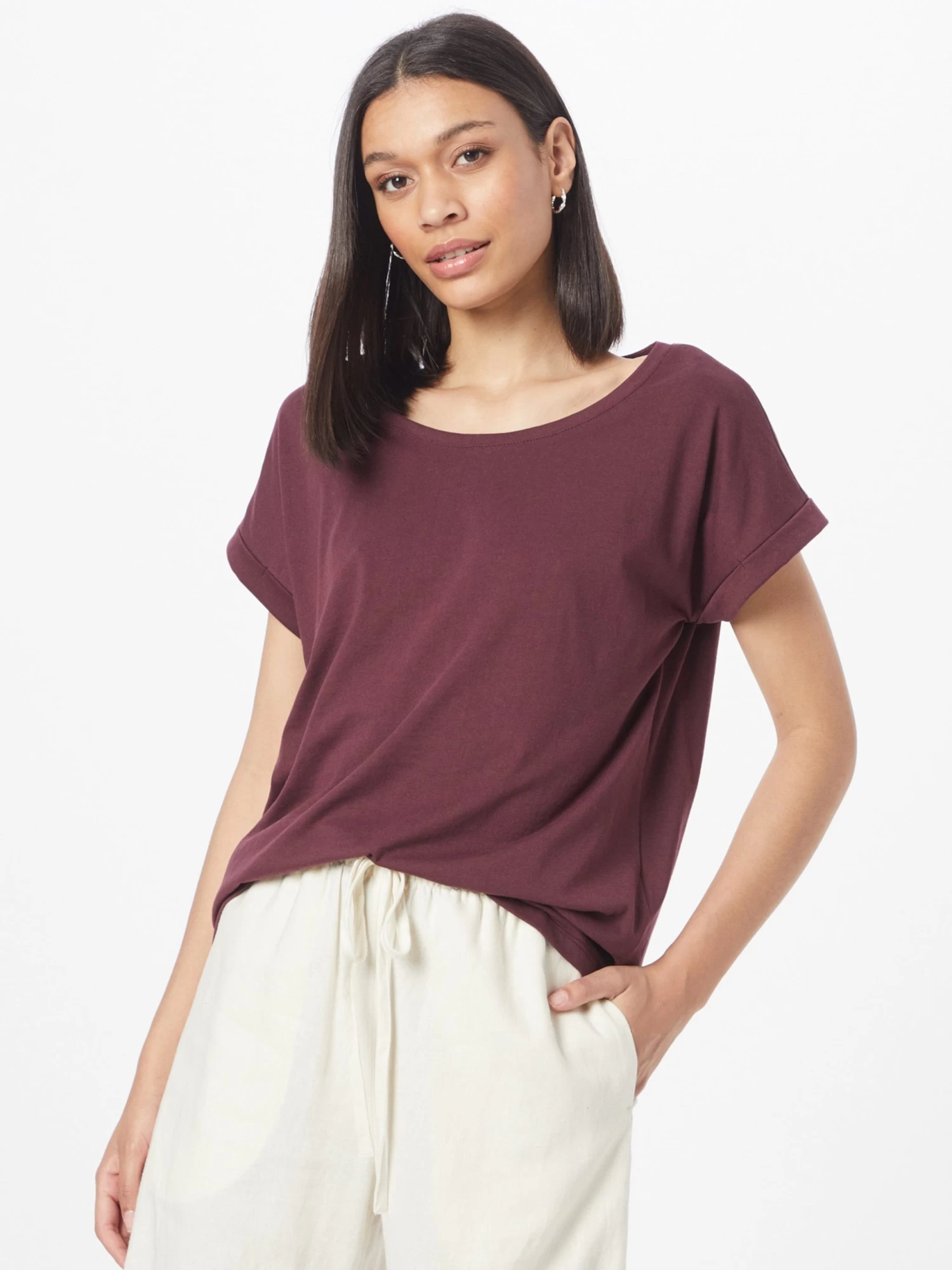 Vila T-shirts Shirt Dreamers Dames Bordeaux 5 Vila T-shirts Shirt Dreamers Dames Bordeaux - Afbeelding 3