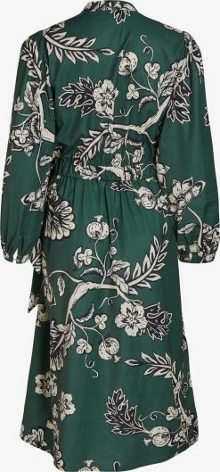 Vila Midi Jurken Jurk Callie Dames Donkergroen