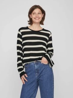 Vila Longsleeves Shirt Dames Beige / Zwart 10 Vila Longsleeves Shirt Dames Beige / Zwart -Vila f9be0184c18eaad8557dc1c9a89700b6