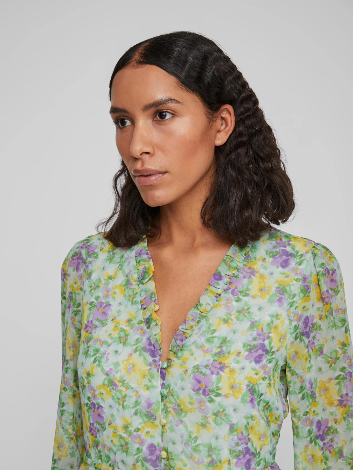 Vila Midi Jurken Jurk Paus Dames Lichtgroen / Donkergroen 8 Vila Midi Jurken Jurk Paus Dames Lichtgroen / Donkergroen - Afbeelding 6