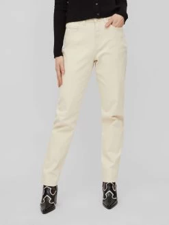 Vila Straight Regular Jeans Dames Crème -Vila fe2b3b9f60b003780efbb9f9d5a4748a