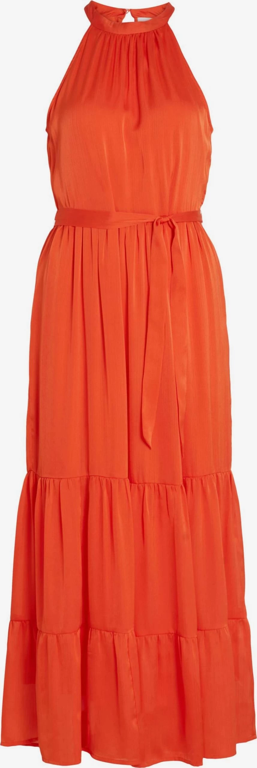 Vila Maxi Jurken Jurk Layla Dames Donkeroranje 3 Vila Maxi Jurken Jurk Layla Dames Donkeroranje